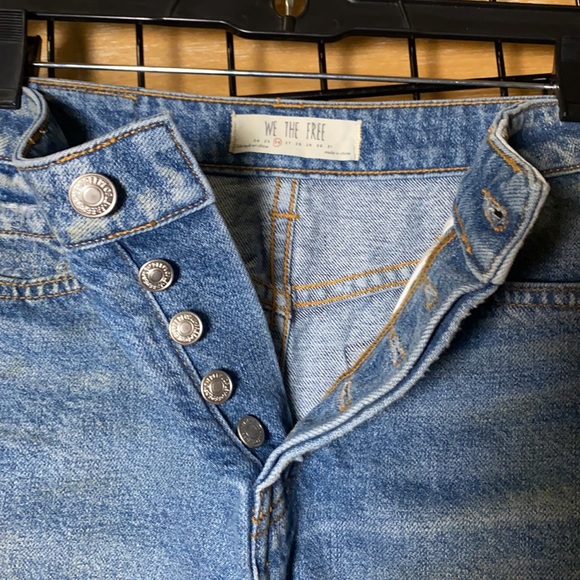 NWOT FREE PEOPLE Bicolor Denim Skirt - Picture 5 of 6